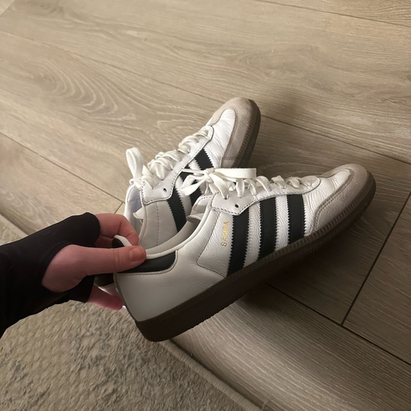 Adidas Women's White and Black Sambas Sneakers - Picture 2 of 5